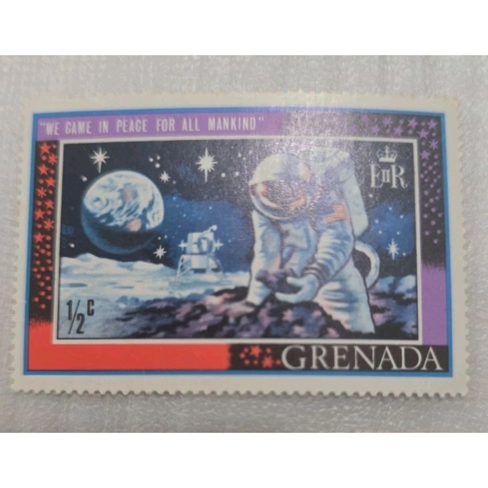 1969 Grenada Postage Stamp 1/2c Apollo 11 Moon Landing